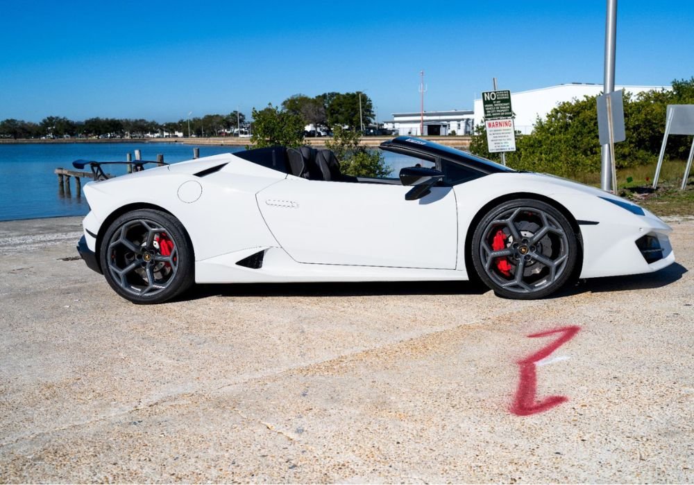 Lamborghini Huracan Spyder available for rent in Tampa by Pax Luxury Car Rentals