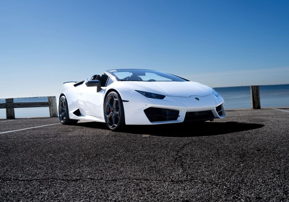 Lamborghini Huracan Spyder available for rent in Tampa by Pax Luxury Car Rentals