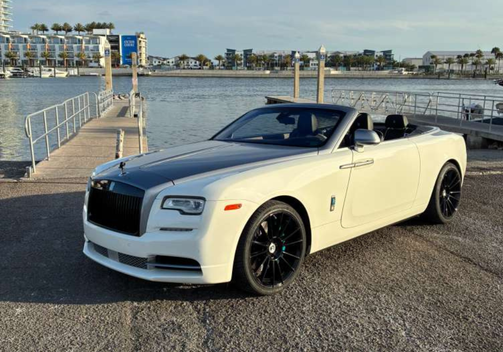 Rolls Royce Dawn Convertible available for rent in Tampa by Pax Luxury Car Rentals