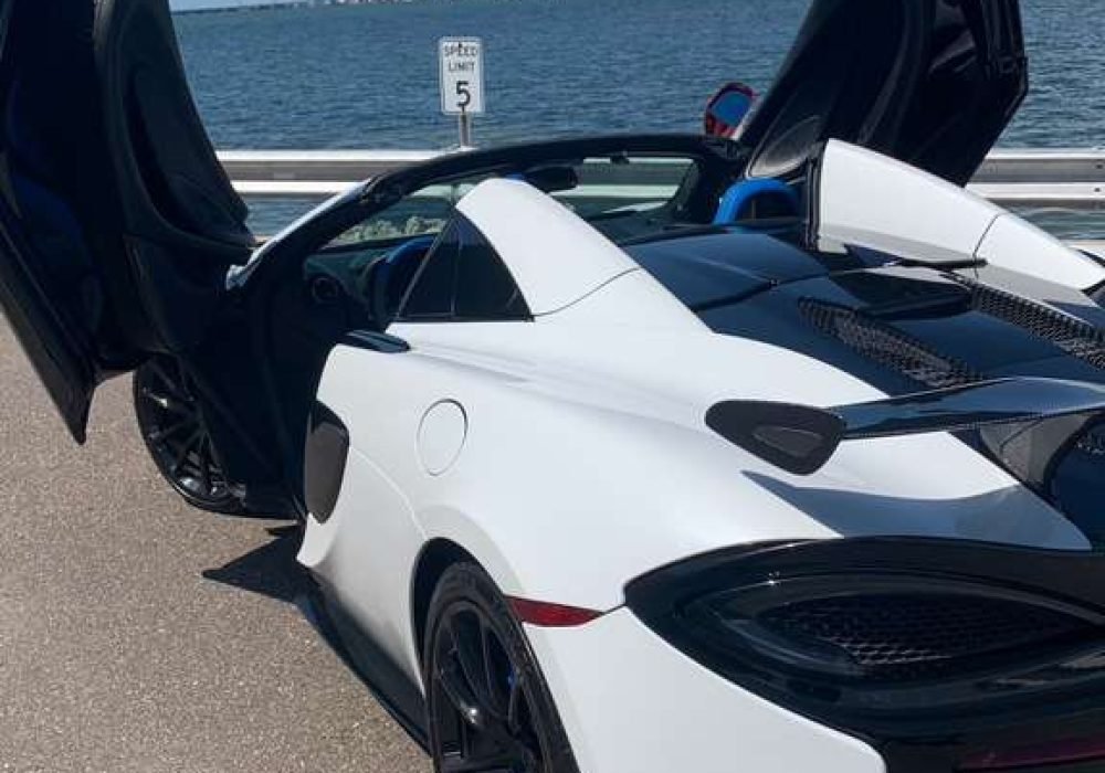 McLaren 570s Spider Convertible available for rent in Tampa by Pax Luxury Car Rentals
