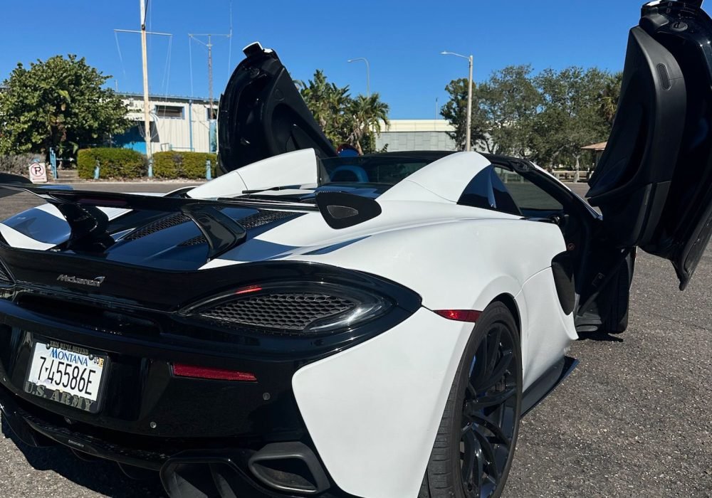 McLaren 570s Spider Convertible available for rent in Tampa by Pax Luxury Car Rentals